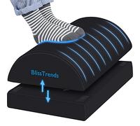 BlissTrends Foot Rest for Under Desk at Work-Versatile Foot Stool with Washable Cover-Comfortable Footrest with 2 Adjustable Heights for Car,Home and Office to Relieve Back,Lumbar,Knee Pain-Black
