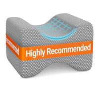 BlissTrends Memory Foam Knee Pillow, Knee Pillow for Side Sleepers, Leg Pillows for Sleeping Blood Circulation, Elevation Pillow for Spine Aligning, Sciatica, Hip, Knee, Ankle Pain, Grey, X-Large