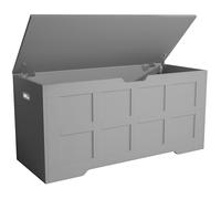 Blisswood Toy Box, Wooden Storage Chest, Large Blanket Box with Lid & Safety Hinges, Storage Bench & Toy Storage Organizer for Kids, Boys & Girls, Baby Toybox for Bedroom Playroom Living Room - Grey