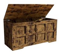 Blisswood Toy Box, Wooden Storage Chest, Large Blanket Box with Lid & Safety Hinges, Storage Bench & Toy Storage Organizer for Kids, Boys & Girls, Baby Toybox for Bedroom Playroom Living Room - Rustic