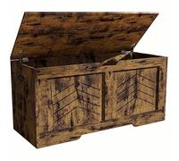 Blisswood Toy Storage Box, Wooden Storage Chest, Large Blanket Box with Lid & Safety Hinges, Storage Bench & Toy Organizer for Kids, Boys & Girls Toybox for Bedroom - (Rustic, 76 x 46 x 40 CM)