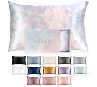 BLISSY Blissy Silk Pillowcase - 100% Pure Mulberry Silk - 22 Momme 6A High-Grade Fibers - Satin Pillow Cover for Hair & Skin - Regular, Queen & King with Hidden Zipper (Standard, Tie Dye)