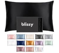 Blissy Silk Pillowcase - 100% Pure Mulberry Silk - 22 Momme 6A High-Grade Fibers - Satin Pillow Cover for Hair & Skin - Regular, Queen & King with Hidden Zipper