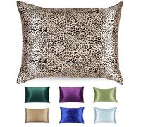 Blissy Silk Pillowcase - 100% Pure Mulberry Silk - 22 Momme 6A High-Grade Fibers - Silk Pillow Cover for Hair & Skin - Regular, Queen & King (Leopard, King)