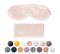 Blissy Silk Sleep Mask - Silk Eye Sleeping Mask for Women & Men for Total Blackout - 100% Pure Mulberry Silk, 22 Momme 6a Fibers - Blindfold Silk Sleep Mask Side Sleeper Eye Cover (Pink)