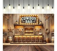BlissYard Western Cowboy Backdrop Banner Wild West Photography Background 71 x 43 inches Cowboy Bar Party Decoration West Theme Birthday Shower Wedding Supply