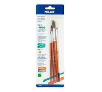 Blister 3 Round Brushes (Goat and Synthetic Hair) Series 101 no. 4,10 and 16 + 1 Flat Brush (Chungking) Series 524 no. 8
