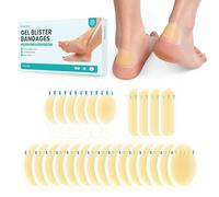 Blister Bandages for Feet Hydrocolloid Bandages - Promifun 25ct Water Resistant Gel Blister Cushions Pads for Prevention & Recovery, Variety Pack