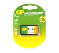 Blister of 1pc., 9 Volt, Ni-MH Rechargeable Battery 9V of 170mAh 17R8H