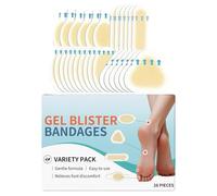 Blister Plasters - Pack of 28 Waterproof Self-Adhesive Gel Pads, Bubble Pads for the Feet | for Heel Care and Toe Protection