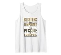 Blisters Temporary PT Score Forever Military Statement Tank Top