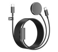 BLITEZZ Upgraded 2 in 1 Cable for Samsung Charger with Samsung Watch Charger Magnetic/2M USB C Cable Lead Cord Compatible with Sam sung Galaxy Watch 6/6 Classic/ 5/5 Pro/4/3/2/Active/Galaxy S22/S21
