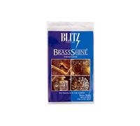 Blitz Brass Tarnish Eater Cloth-Single Ply, Treated, 2 Pack, Blue,Gold