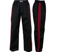 Blitz Classic Polycotton Full Contact Trousers - Black/Red, 4/170cm