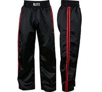 Blitz Classic Satin Full Contact Trousers - Black/Red, 1/140cm