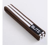 Blitz Colour Belt/Double Stripe - Brown/White - 200cm