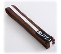 Blitz Colour Belt/White Stripe - Brown/White - 200cm