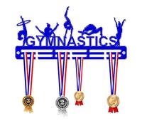 Blitz Craft Gymnastics Girls Medal Hanger Display Rack Frame for Awards Ribbons 3mm Acrylic | Sturdy 2 Row Wall Mounted Medals Holder | Perfect to Display Your Hand Earned Medals-Royal Blue