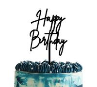 Blitz Craft Happy Birthday Cake Topper 3mm Wooden Birthday Party Cakes Decorations Celebrate the One You Love with Toppers That Turns Moments into Memories