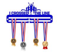 Blitz Craft Marathon Medal Hanger Display Rack Frame for Awards Ribbons 3mm Acrylic | Sturdy 2 Row Wall Mounted Medals Holder | Perfect to Display Your Hand Earned Medals-Royal Blue