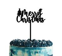 Blitz Craft Merry Christmas Cake Topper 3MM Wooden Christmas Decorations for Happy New Year Party Supplies A Touch of Christmass Magic - Cake Toppers for Holiday Celebrations