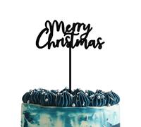 Blitz Craft Merry Christmas Cake Topper 3MM Wooden Christmas Decorations for Happy New Year Party Supplies A Touch of Christmass Magic - Cake Toppers for Holiday Celebrations