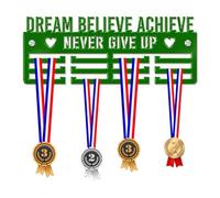 Blitz Craft Motivation Medal Hanger Display Rack Frame for Awards Ribbons 3mm Acrylic | Sturdy 2 Row Wall Mounted Medals Holder | Perfect to Display Your Hand Earned Medals-Yellow