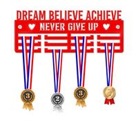 Blitz Craft Motivation Medal Hanger Display Rack Frame for Awards Ribbons 3mm Acrylic | Sturdy 2 Row Wall Mounted Medals Holder | Perfect to Display Your Hand Earned Medals-Royal Blue