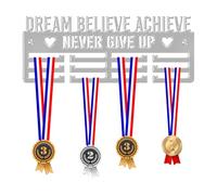 Blitz Craft Motivation Medal Hanger Display Rack Frame for Awards Ribbons 3mm Acrylic | Sturdy 2 Row Wall Mounted Medals Holder | Perfect to Display Your Hand Earned Medals-Red