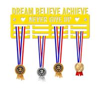 Blitz Craft Motivation Medal Hanger Display Rack Frame for Awards Ribbons 3mm Acrylic | Sturdy 2 Row Wall Mounted Medals Holder | Perfect to Display Your Hand Earned Medals-White