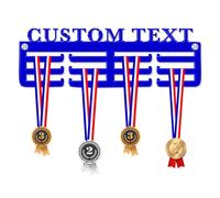 Blitz Craft Personalised All Sports Medal Hanger Display Rack Frame for Awards Ribbons 3mm Acrylic | Sturdy 3 Row Wall Mounted Medals Holder | Perfect to Display Your Hand Earned Medals-Royal Blue