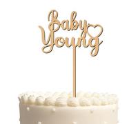 Blitz Craft Personalised Baby Shower Cake Topper 3mm Wooden Oh Baby Cake Decorations Wedding Anniversary Engagement Bridal Shower Cake Toppers for Your Special Day Celebrate the Journey of Love