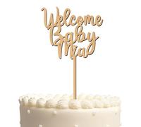 Blitz Craft Personalised Baby Shower Cake Topper 3mm Wooden Oh Baby Cake Decorations Wedding Anniversary Engagement Bridal Shower Cake Toppers for Your Special Day Celebrate the Journey of Love