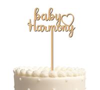 Blitz Craft Personalised Baby Shower Cake Topper 3mm Wooden Oh Baby Cake Decorations Wedding Anniversary Engagement Bridal Shower Cake Toppers for Your Special Day Celebrate the Journey of Love