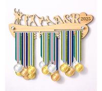 Blitz Craft Personalised Dancing Medal Hanger Custom Dancer Design - Heavy Duty 9mm Thick Wooden Medal Holder for Wall - Dance & Ballet Gifts for Girls, Boys & Couples - 240 x 540 mm