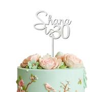 Blitz Craft Personalised Happy Birthday Cake Topper 3mm Wooden Custom Name & Age Birthday Party Cakes Decorations Celebrate the One You Love with Customised Toppers That Turns Moments into Memories