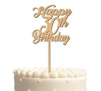 Blitz Craft Personalised Happy Birthday Cake Topper 3mm Wooden Custom Name & Age Birthday Party Cakes Decorations Celebrate the One You Love with Customised Toppers That Turns Moments into Memories