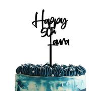 Blitz Craft Personalised Happy Birthday Cake Topper 3mm Wooden Custom Name & Age Birthday Party Cakes Decorations Celebrate the One You Love with Customised Toppers That Turns Moments into Memories