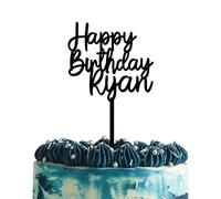Blitz Craft Personalised Happy Birthday Cake Topper 3mm Wooden Custom Name Birthday Party Cakes Decorations Celebrate the One You Love with Customised Toppers That Turns Moments into Memories