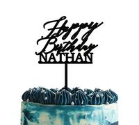 Blitz Craft Personalised Happy Birthday Cake Topper 3mm Wooden Custom Name Birthday Party Cakes Decorations Celebrate the One You Love with Customised Toppers That Turns Moments into Memories