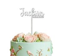 Blitz Craft Personalised Happy Birthday Cake Topper 3mm Wooden Custom Name & Date Birthday Party Cakes Decorations Celebrate the One You Love with Customised Toppers That Turns Moments into Memories