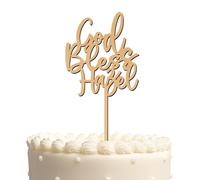 Blitz Craft Personalised Happy Birthday Cake Topper 3mm Wooden Custom Name & God Blessing Birthday Party Decorations Celebrate the One You Love with Customised Toppers That Turns Moments into Memories
