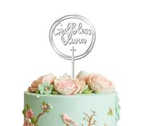 Blitz Craft Personalised Happy Birthday Cake Topper 3mm Wooden Custom Name & God Blessing Birthday Party Decorations Celebrate the One You Love with Customised Toppers That Turns Moments into Memories