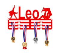 Blitz Craft Personalised Jiu Jitsu & Judo Medal Hanger Display Rack Frame for Award Ribbons 3mm Acrylic | Sturdy 3 Row Wall Mounted Medals Holder | Perfect to Display Your Hand Earned Medal-Royal Blue