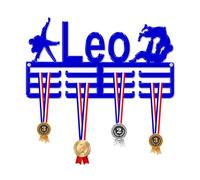 Blitz Craft Personalised Jiu Jitsu & Judo Medal Hanger Display Rack Frame for Award Ribbons 3mm Acrylic | Sturdy 3 Row Wall Mounted Medals Holder | Perfect to Display Your Hand Earned Medal-Light Grey
