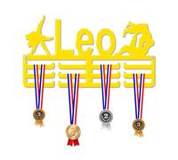 Blitz Craft Personalised Jiu Jitsu & Judo Medal Hanger Display Rack Frame for Awards Ribbons 3mm Acrylic | Sturdy 3 Row Wall Mounted Medals Holder | Perfect to Display Your Hand Earned Medals-White