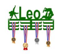 Blitz Craft Personalised Jiu Jitsu & Judo Medal Hanger Display Rack Frame for Awards Ribbons 3mm Acrylic | Sturdy 3 Row Wall Mounted Medals Holder | Perfect to Display Your Hand Earned Medals-Yellow