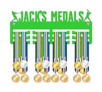 Blitz Craft Personalised Medal Holder Display Rack - Custom Name Baseball Player Design - Heavy Duty 5mm Acrylic Medal Holder for Wall - Baseball & Softball Gifts for Boys, Girls & Teams - Green