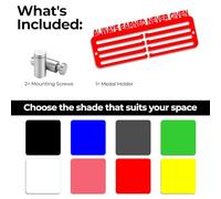 Blitz Craft Personalised Medal Holder Display Rack - Custom Name Display with Stars Design - Heavy Duty 5 mm Acrylic Medal Hanger for Wall - Universal Gift for Any Sport or Hobby - Red