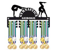 Blitz Craft Personalised Medal Holder Display Rack - Custom Name Gymnastics Design - Heavy Duty 5mm Acrylic Medal Holder for Wall - Gymnast, Acro & Dance Gifts for Girls, Boys & Kids